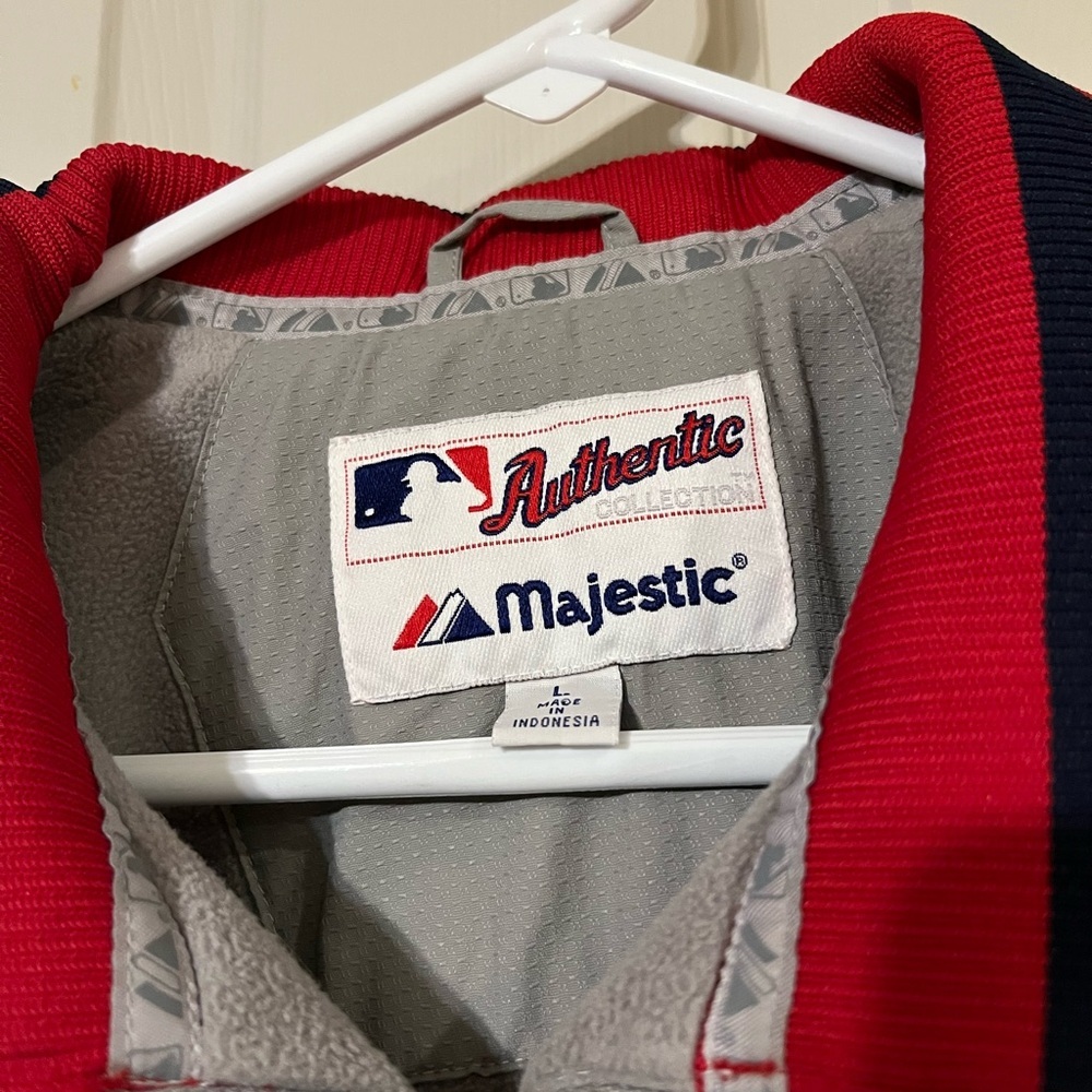 Majestic Vintage Men’s Redsox Baseball Gray Authentic Collection Jacket Large - Picture 2 of 6